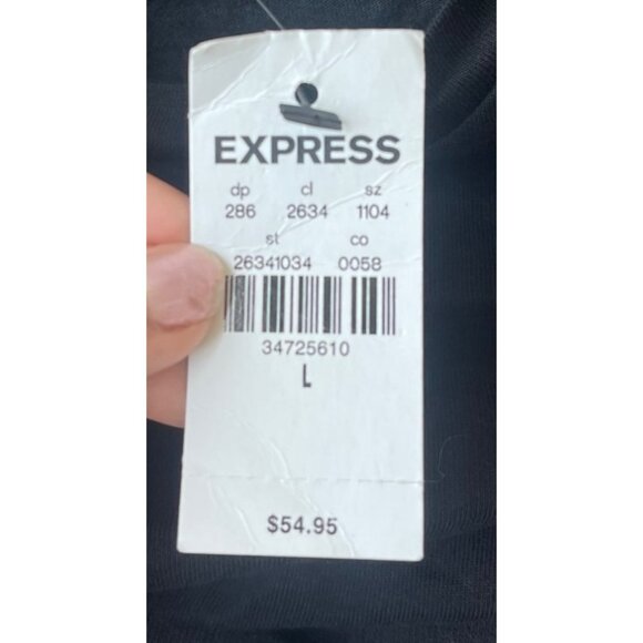 Express Womens Puff Sleeve Peasant Top Size L NWT Cotton Cottagecore Lagenlook - Picture 9 of 11